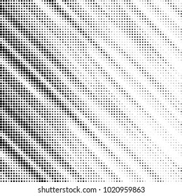 Abstract grunge grid polka dot halftone background pattern. Spotted black and white vector line illustration
