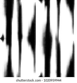 Abstract grunge grid polka dot halftone background pattern. Spotted black and white vector line illustration

