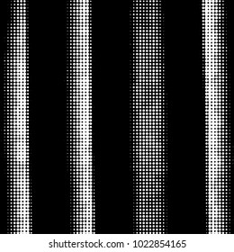 Abstract grunge grid polka dot halftone background pattern. Spotted black and white vector line illustration
