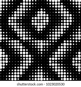 Abstract grunge grid polka dot halftone background pattern. Spotted black and white vector line illustration
