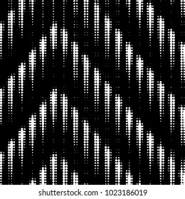 Abstract grunge grid polka dot halftone background pattern. Spotted black and white vector line illustration
