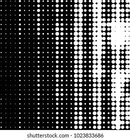 Abstract grunge grid polka dot halftone background pattern. Spotted black and white vector line illustration
