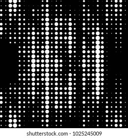 Abstract grunge grid polka dot halftone background pattern. Spotted black and white vector line illustration
