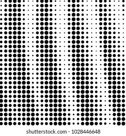 Abstract grunge grid polka dot halftone background pattern. Spotted black and white vector line illustration