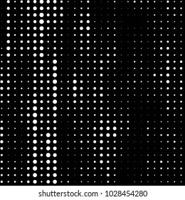 Abstract grunge grid polka dot halftone background pattern. Spotted black and white vector line illustration

