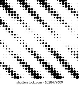 Abstract grunge grid polka dot halftone background pattern. Spotted black and white vector line illustration
