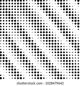Abstract grunge grid polka dot halftone background pattern. Spotted black and white vector line illustration
