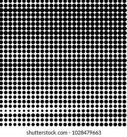 Abstract grunge grid polka dot halftone background pattern. Spotted black and white vector line illustration
