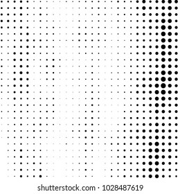 Abstract grunge grid polka dot halftone background pattern. Spotted black and white vector line illustration
