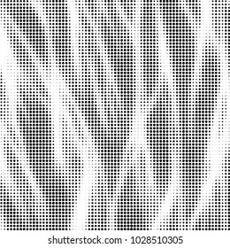 Abstract grunge grid polka dot halftone background pattern. Spotted black and white vector line illustration
