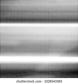 Abstract grunge grid polka dot halftone background pattern. Spotted black and white vector line illustration
