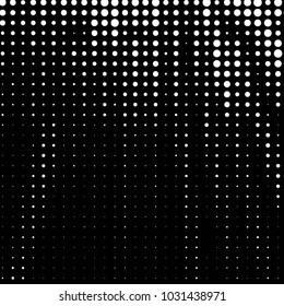 Abstract grunge grid polka dot halftone background pattern. Spotted black and white vector line illustration
