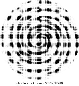 Abstract grunge grid polka dot halftone background pattern. Spotted black and white vector line illustration
