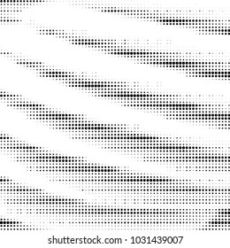 Abstract grunge grid polka dot halftone background pattern. Spotted black and white vector line illustration
