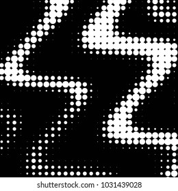 Abstract grunge grid polka dot halftone background pattern. Spotted black and white vector line illustration
