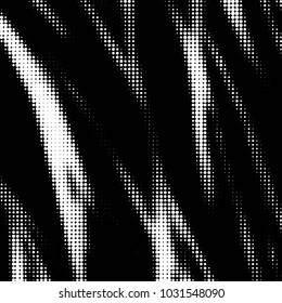 Abstract grunge grid polka dot halftone background pattern. Spotted black and white vector line illustration
