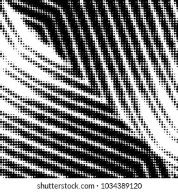 Abstract grunge grid polka dot halftone background pattern. Spotted black and white vector line illustration
