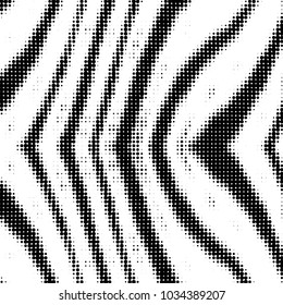 Abstract grunge grid polka dot halftone background pattern. Spotted black and white vector line illustration
