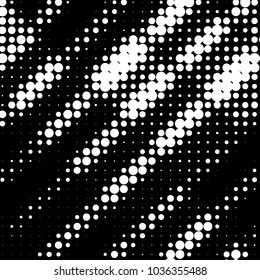 Abstract grunge grid polka dot halftone background pattern. Spotted black and white vector line illustration
