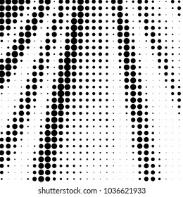 Abstract grunge grid polka dot halftone background pattern. Spotted black and white vector line illustration
