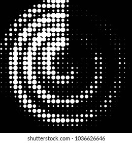Abstract grunge grid polka dot halftone background pattern. Spotted black and white vector line illustration
