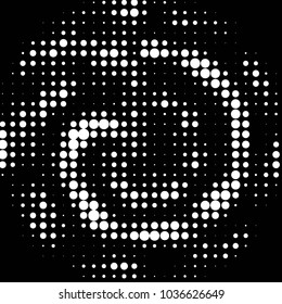 Abstract grunge grid polka dot halftone background pattern. Spotted black and white vector line illustration
