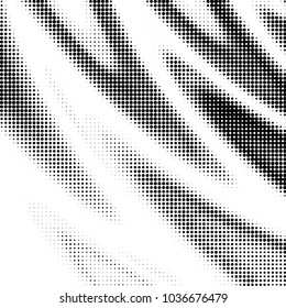 Abstract grunge grid polka dot halftone background pattern. Spotted black and white vector line illustration
