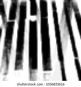 Abstract grunge grid polka dot halftone background pattern. Spotted black and white vector line illustration

