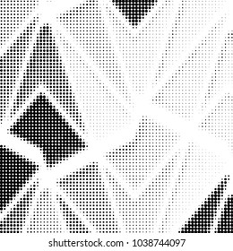 Abstract grunge grid polka dot halftone background pattern. Spotted black and white vector line illustration
