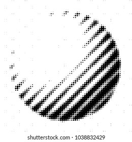Abstract grunge grid polka dot halftone background pattern. Spotted black and white vector line illustration
