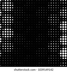 Abstract grunge grid polka dot halftone background pattern. Spotted black and white vector line illustration
