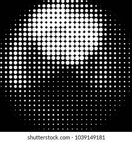 Abstract grunge grid polka dot halftone background pattern. Spotted black and white vector line illustration

