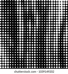 Abstract grunge grid polka dot halftone background pattern. Spotted black and white vector line illustration
