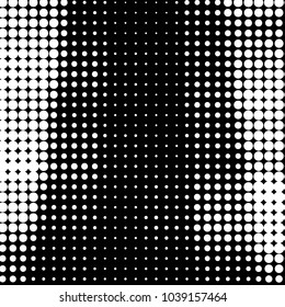 Abstract grunge grid polka dot halftone background pattern. Spotted black and white vector line illustration
