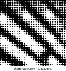 Abstract grunge grid polka dot halftone background pattern. Spotted black and white vector line illustration
