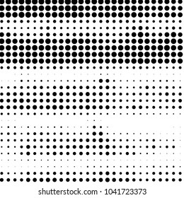 Abstract grunge grid polka dot halftone background pattern. Spotted black and white vector line illustration
