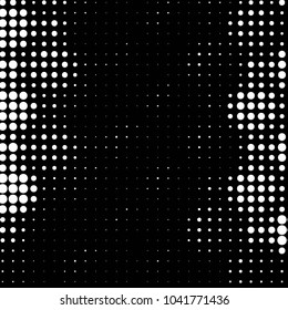 Abstract grunge grid polka dot halftone background pattern. Spotted black and white vector line illustration
