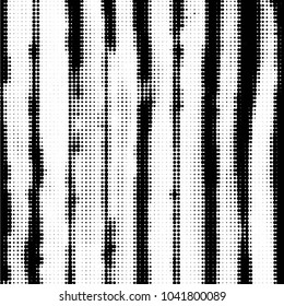 Abstract grunge grid polka dot halftone background pattern. Spotted black and white vector line illustration
