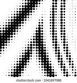 Abstract grunge grid polka dot halftone background pattern. Spotted black and white vector line illustration
