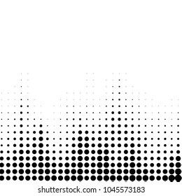Abstract grunge grid polka dot halftone background pattern. Spotted black and white vector line illustration
