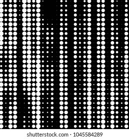 Abstract grunge grid polka dot halftone background pattern. Spotted black and white vector line illustration

