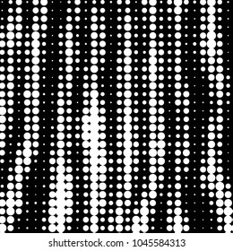 Abstract grunge grid polka dot halftone background pattern. Spotted black and white vector line illustration
