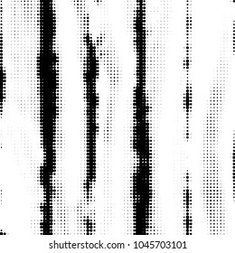 Abstract grunge grid polka dot halftone background pattern. Spotted black and white vector line illustration
