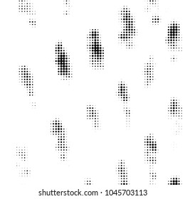 Abstract grunge grid polka dot halftone background pattern. Spotted black and white vector line illustration
