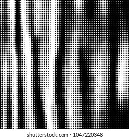 Abstract grunge grid polka dot halftone background pattern. Spotted black and white vector line illustration

