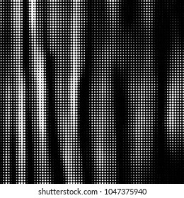 Abstract grunge grid polka dot halftone background pattern. Spotted black and white vector line illustration
