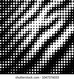 Abstract grunge grid polka dot halftone background pattern. Spotted black and white vector line illustration
