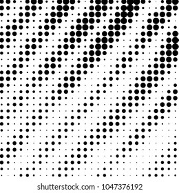 Abstract grunge grid polka dot halftone background pattern. Spotted black and white vector line illustration
