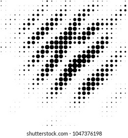 Abstract grunge grid polka dot halftone background pattern. Spotted black and white vector line illustration
