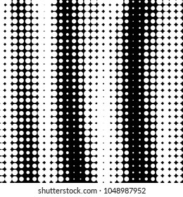 Abstract grunge grid polka dot halftone background pattern. Spotted black and white vector line illustration
